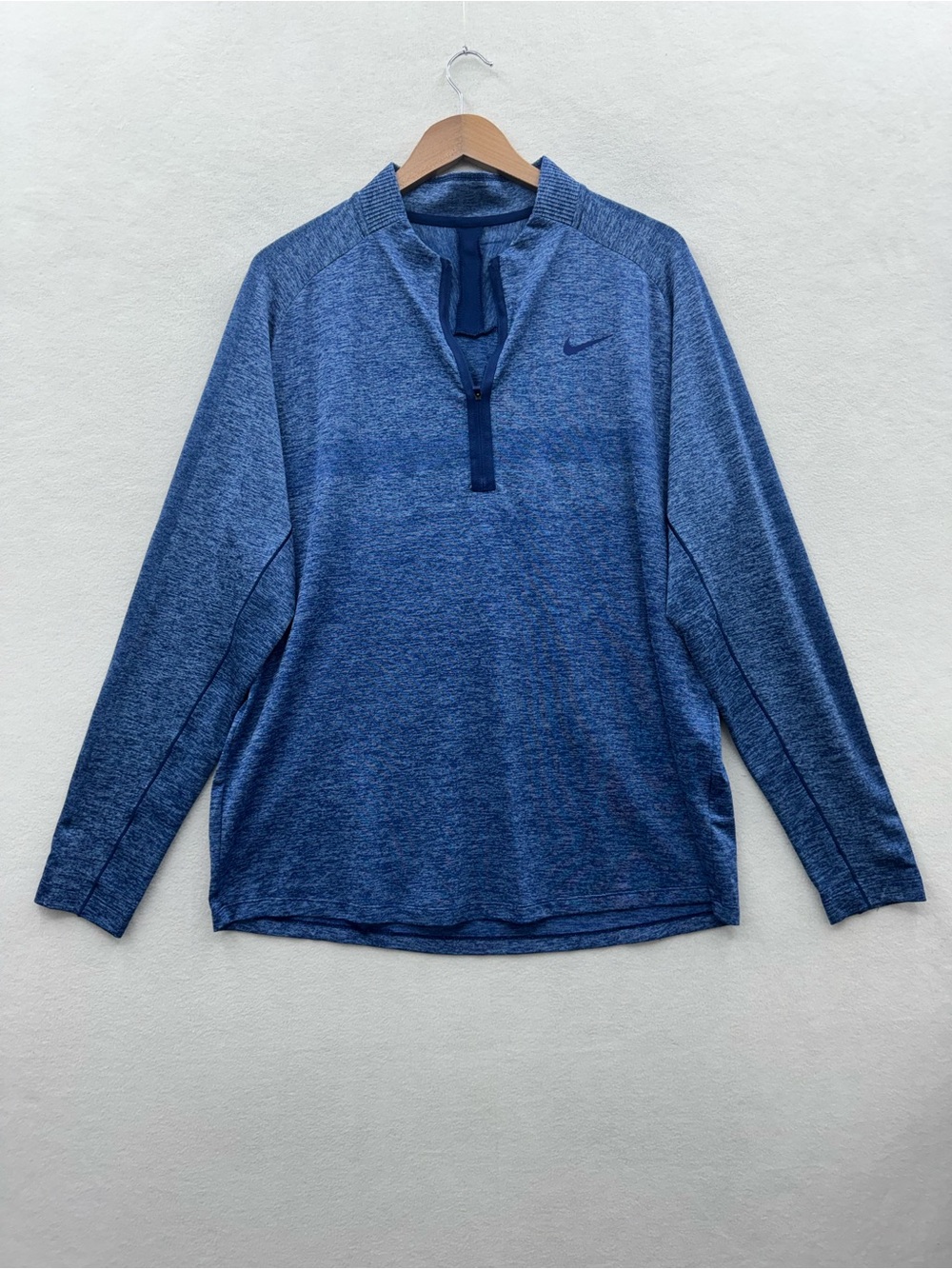 Nike Mens XL Blue Dri FIT Pullover 1/4 Zip Long Sleeve